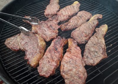steaks on bbq